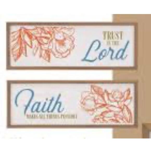Faith/Trust In The Lord 12x18 Chalk Couture Transfers - Picture 2 of 4